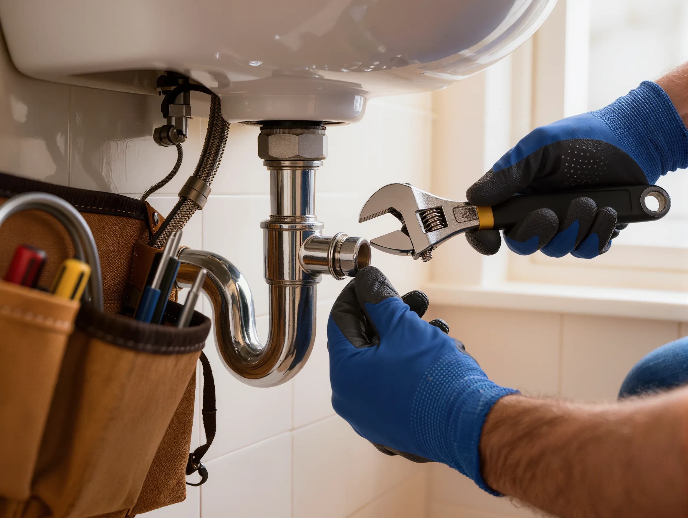 Plumber Fixing Pipe